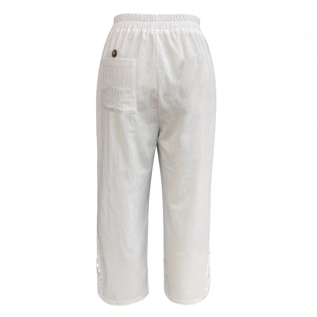 Women's Casual Pants Baggy Straight Trousers - Your Shopify