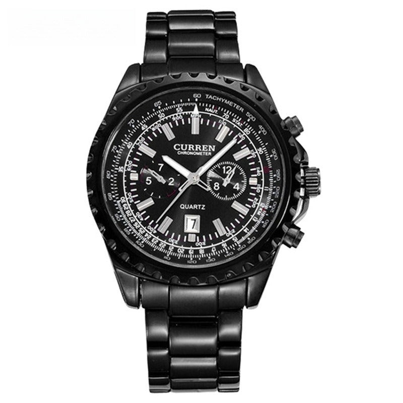 Men's Casual Quartz Movement Steel Band Wrist Business Watch - Your Shopify