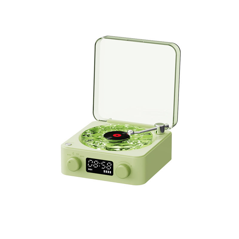 Retro Turntable Speaker Wireless Bluetooth-compatible 5.0 Vinyl Record Player Stereo Sound With White Noise RGB Projection Lamp Effect - Your Shopify