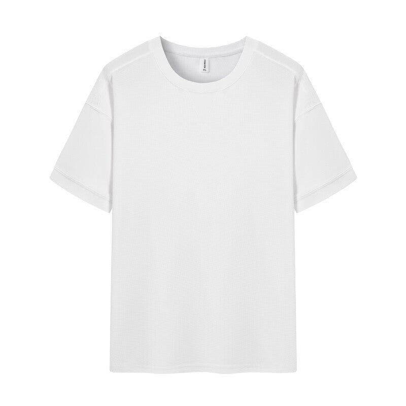 Waffle Heavy Short-sleeved T-shirt For Men - Your Shopify