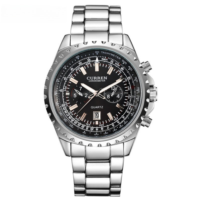 Men's Casual Quartz Movement Steel Band Wrist Business Watch - Your Shopify