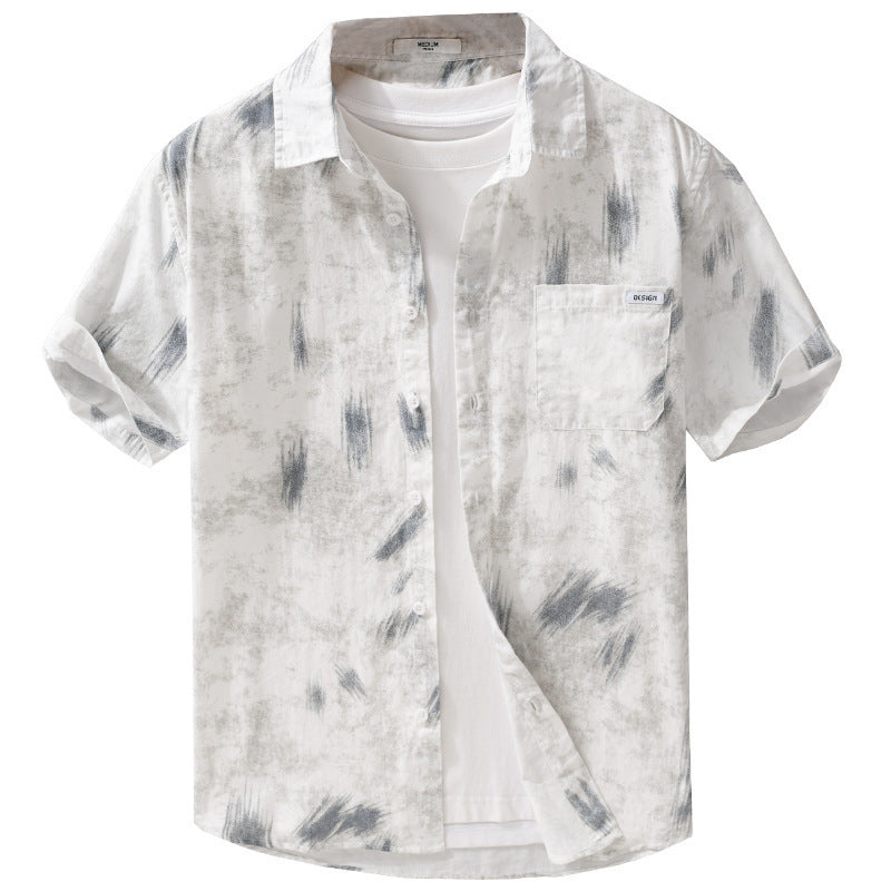 Summer Menswear Simple Printed All-matching Short Sleeve - Your Shopify