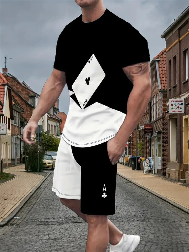 Personality Men's 3D Digital Printing Suit