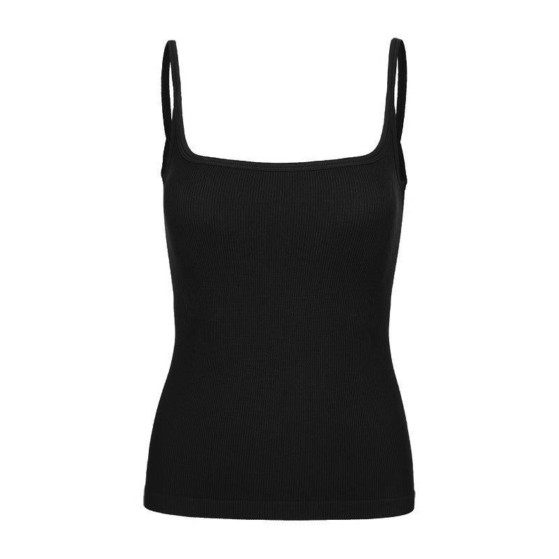 Invisible Chest Support Square Collar Sport Waistcoat For Women Top