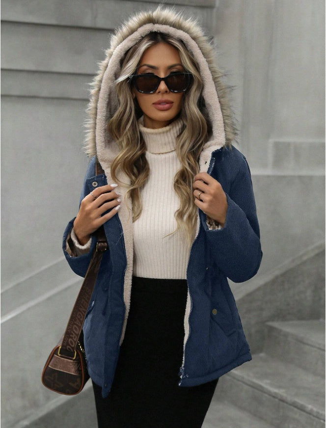 Aveloria Hooded Cinched Waist Casual ParkaPadded Insulated Polyfill Synthetic Insulation Winter Coat - Your Shopify