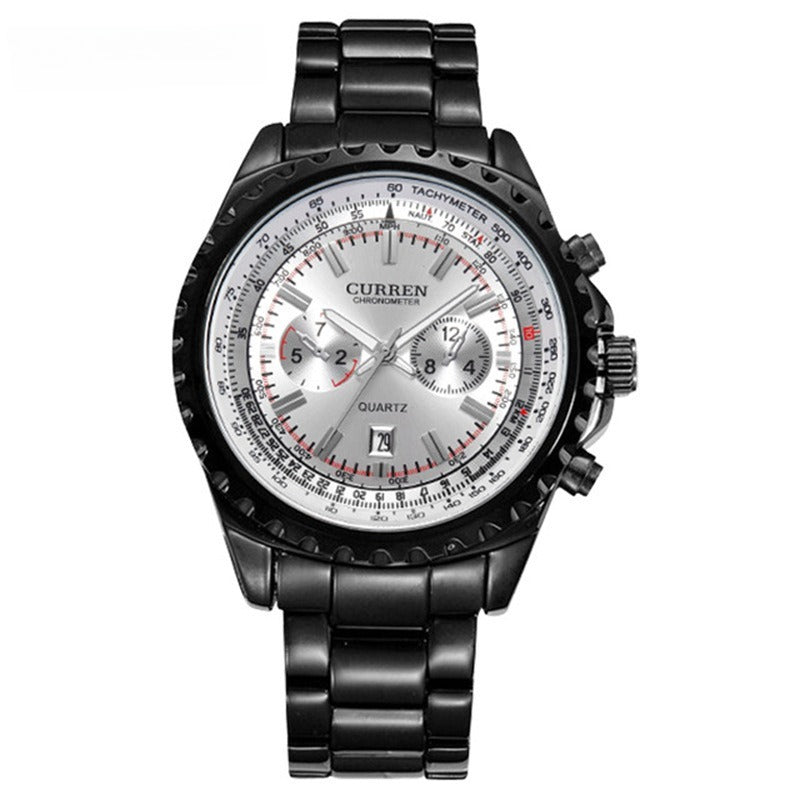 Men's Casual Quartz Movement Steel Band Wrist Business Watch - Your Shopify