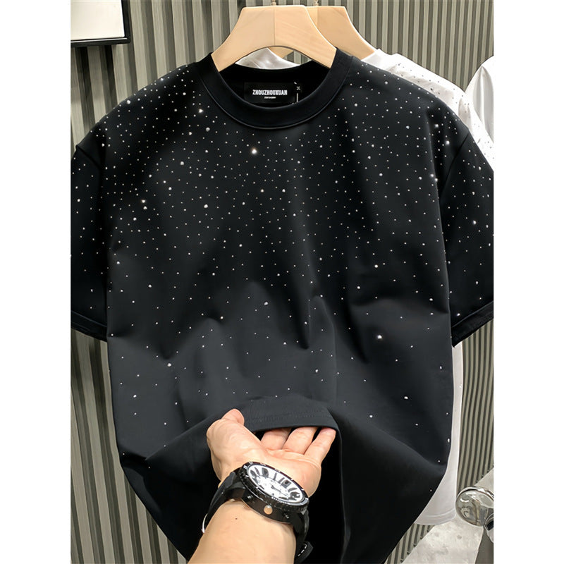 Fashion Men's T-shirt Niche Starry Hot Drilling - Your Shopify