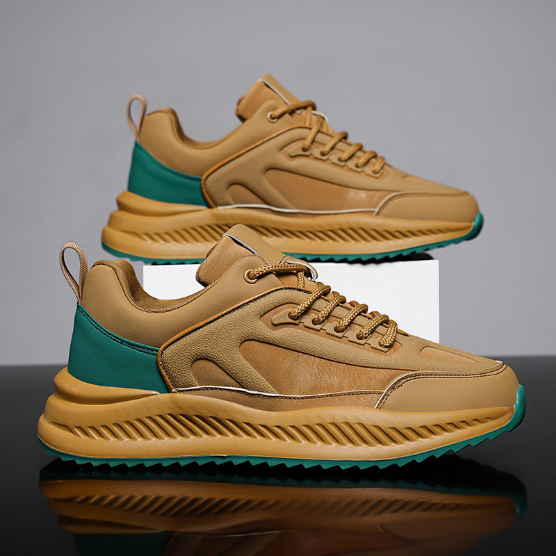 Men's Platform Lightweight Soft Sole Sports Leather Casual Sneakers - Your Shopify