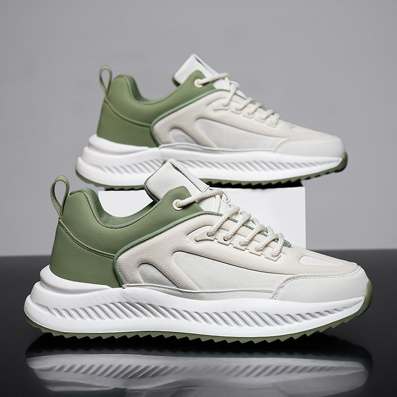 Men's Platform Lightweight Soft Sole Sports Leather Casual Sneakers - Your Shopify