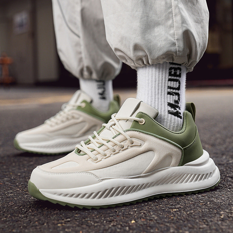 Men's Platform Lightweight Soft Sole Sports Leather Casual Sneakers - Your Shopify