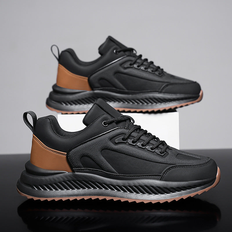 Men's Platform Lightweight Soft Sole Sports Leather Casual Sneakers - Your Shopify
