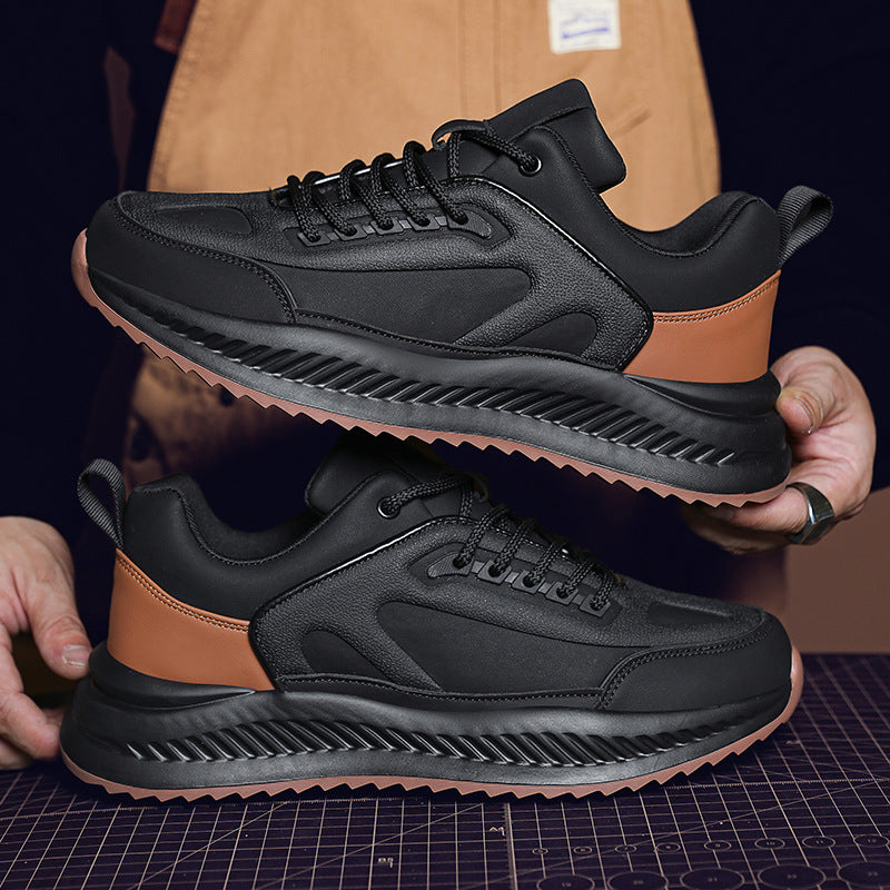 Men's Platform Lightweight Soft Sole Sports Leather Casual Sneakers - Your Shopify