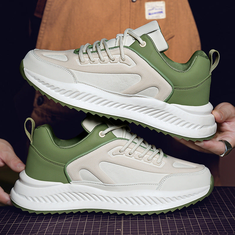 Men's Platform Lightweight Soft Sole Sports Leather Casual Sneakers - Your Shopify