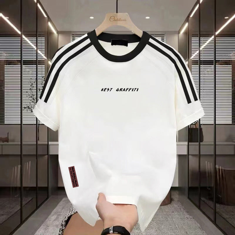 Men's Summer Thin Heavy Cotton Short Sleeve - Your Shopify