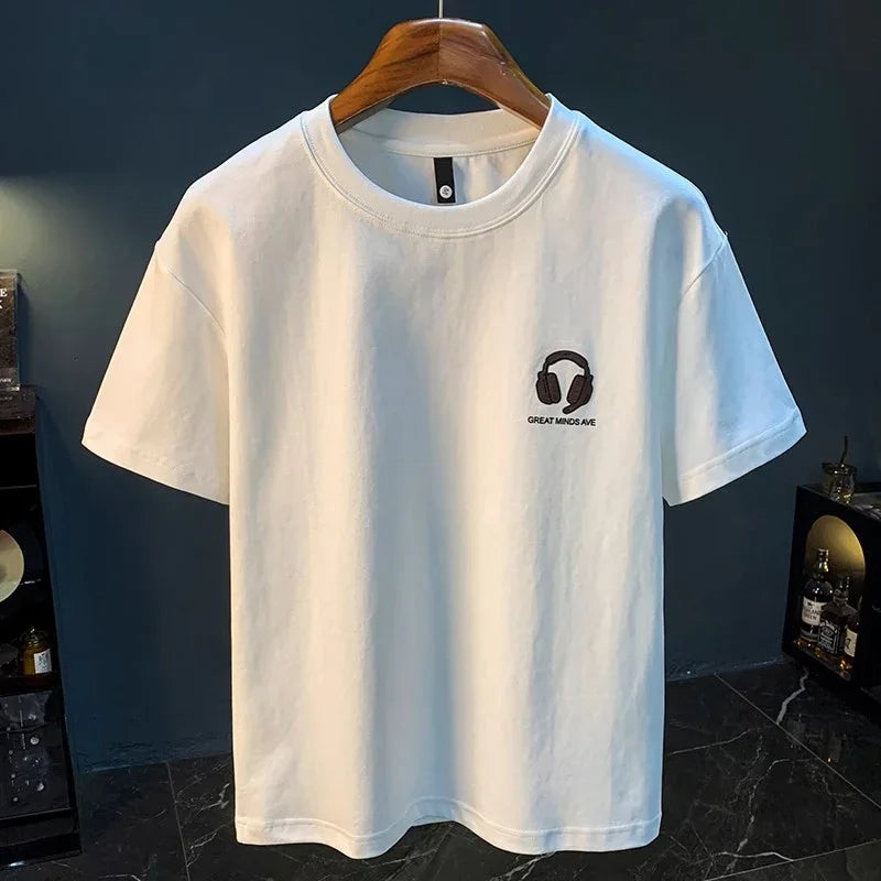 100 Cotton Coat Summer Men's Printed T-shirt - Your Shopify