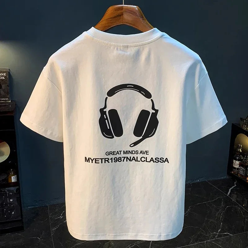 100 Cotton Coat Summer Men's Printed T-shirt - Your Shopify
