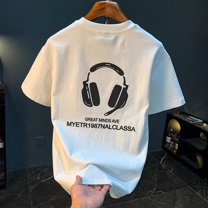 100 Cotton Coat Summer Men's Printed T-shirt - Your Shopify