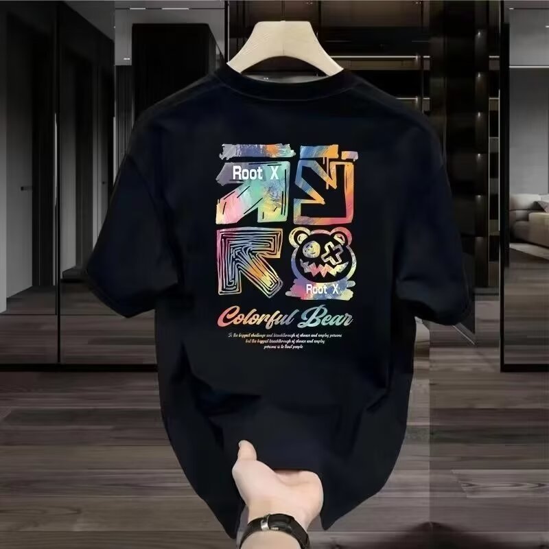 Fashion Letter Printed Round Neck Men's Top - Your Shopify