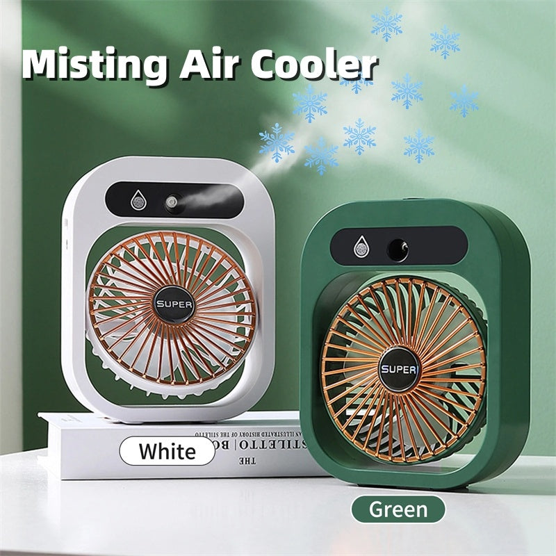 Air Conditioning Fan Desk Misting Fan Air Cooler Cooling USB Rechargeable Humidifier Portable Spray Fan With 3 Wind Speeds Mist Fan For Home - Your Shopify