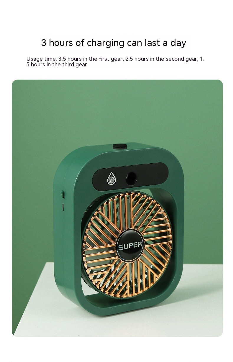 Air Conditioning Fan Desk Misting Fan Air Cooler Cooling USB Rechargeable Humidifier Portable Spray Fan With 3 Wind Speeds Mist Fan For Home - Your Shopify